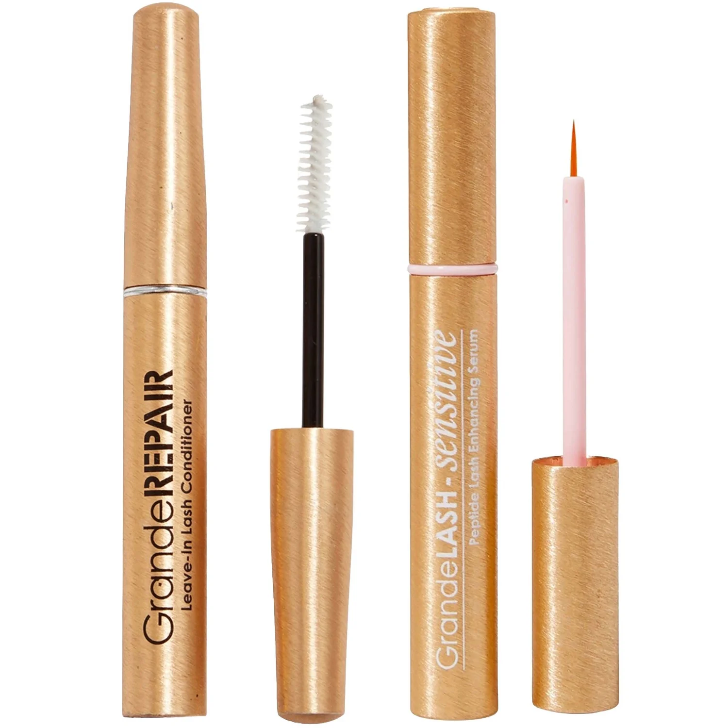 GRANDE Cosmetics GrandeLASH-Sensitive Peptide Lash Serum + GrandeREPAIR Leave-In Lash Conditioner Duo