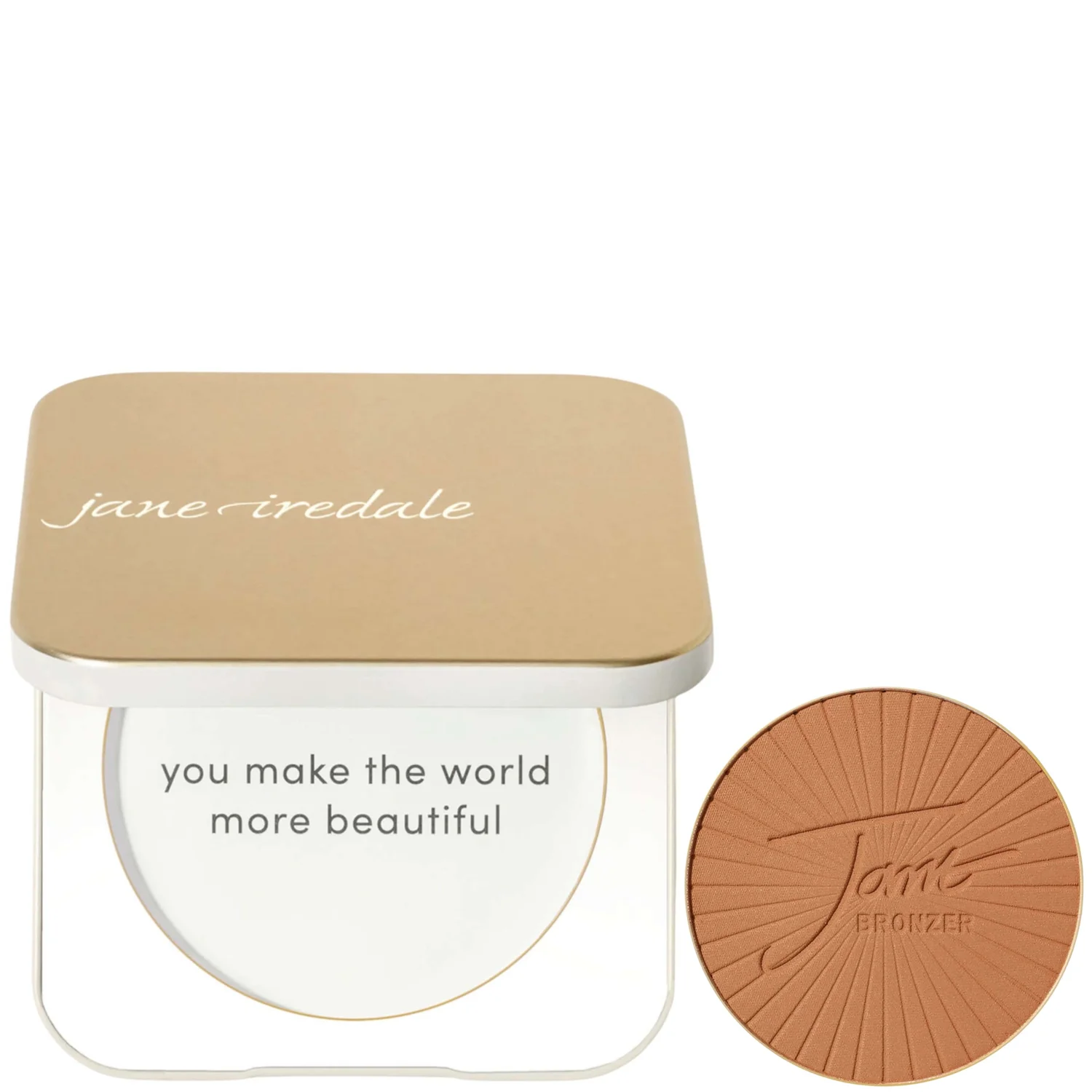 jane iredale Gold Refillable Compact and PureBronze Matte Bronzer Refill 0.9g (Various Shades) Medium