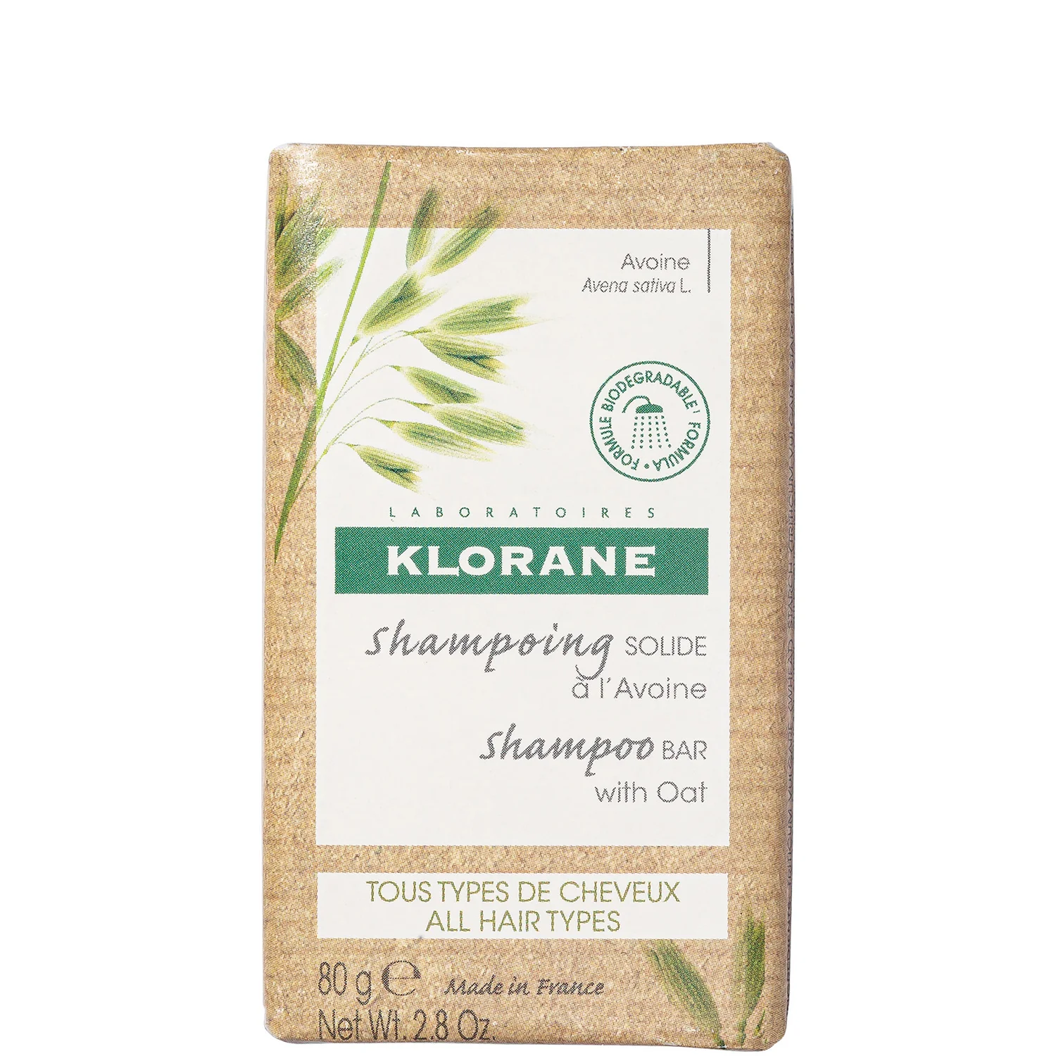 KLORANE Softening Soild Shampoo Bar with Oat Milk 80g