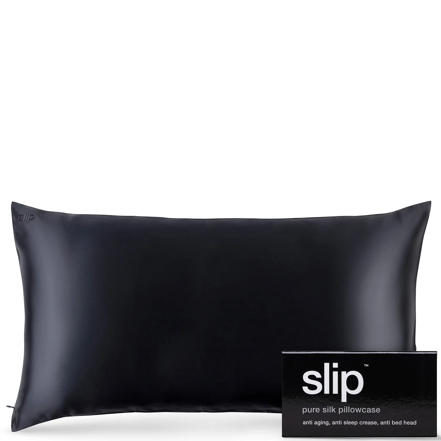Slip Silk Pillowcase King Black