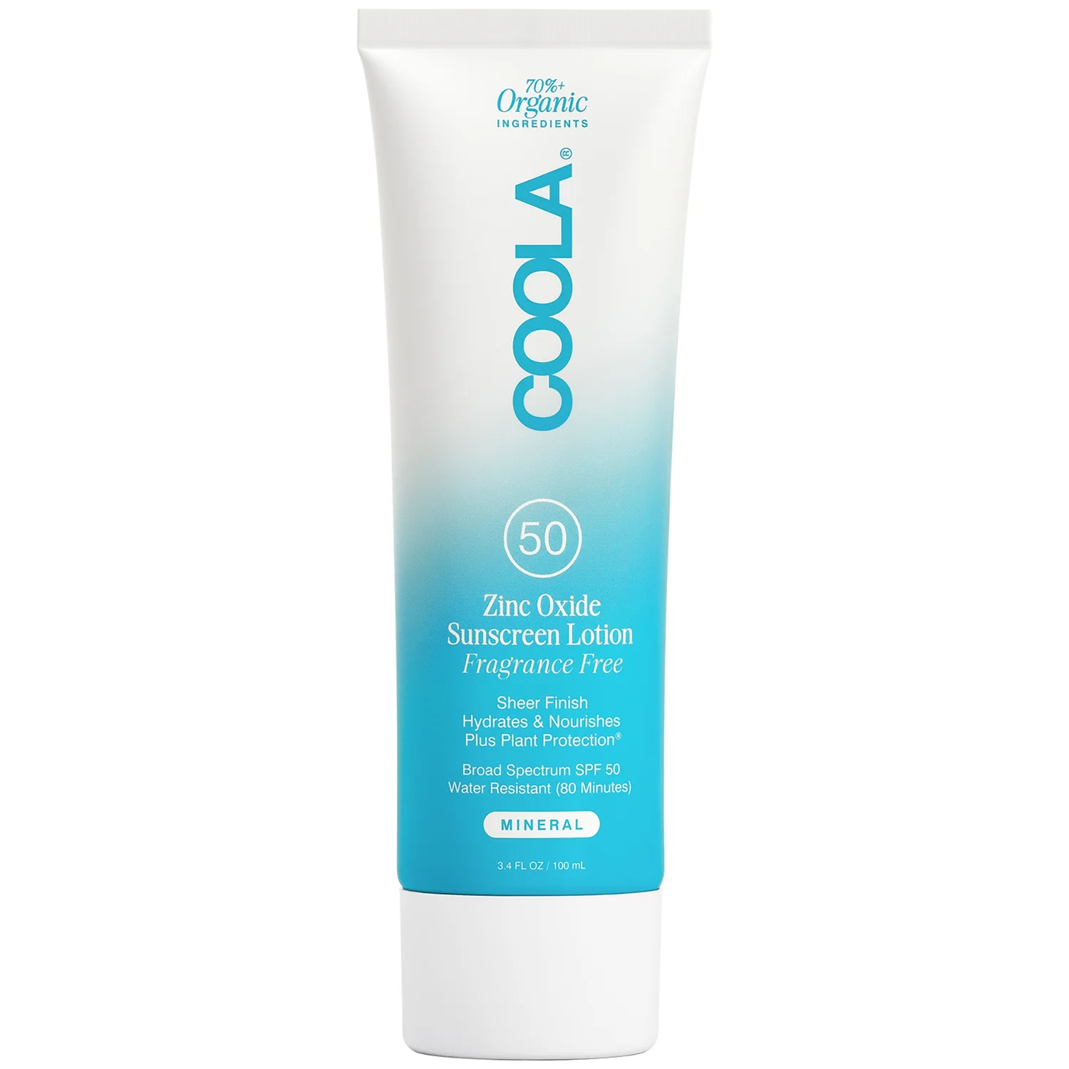 COOLA Mineral Body SPF50 Fragrance-Free 3.4oz