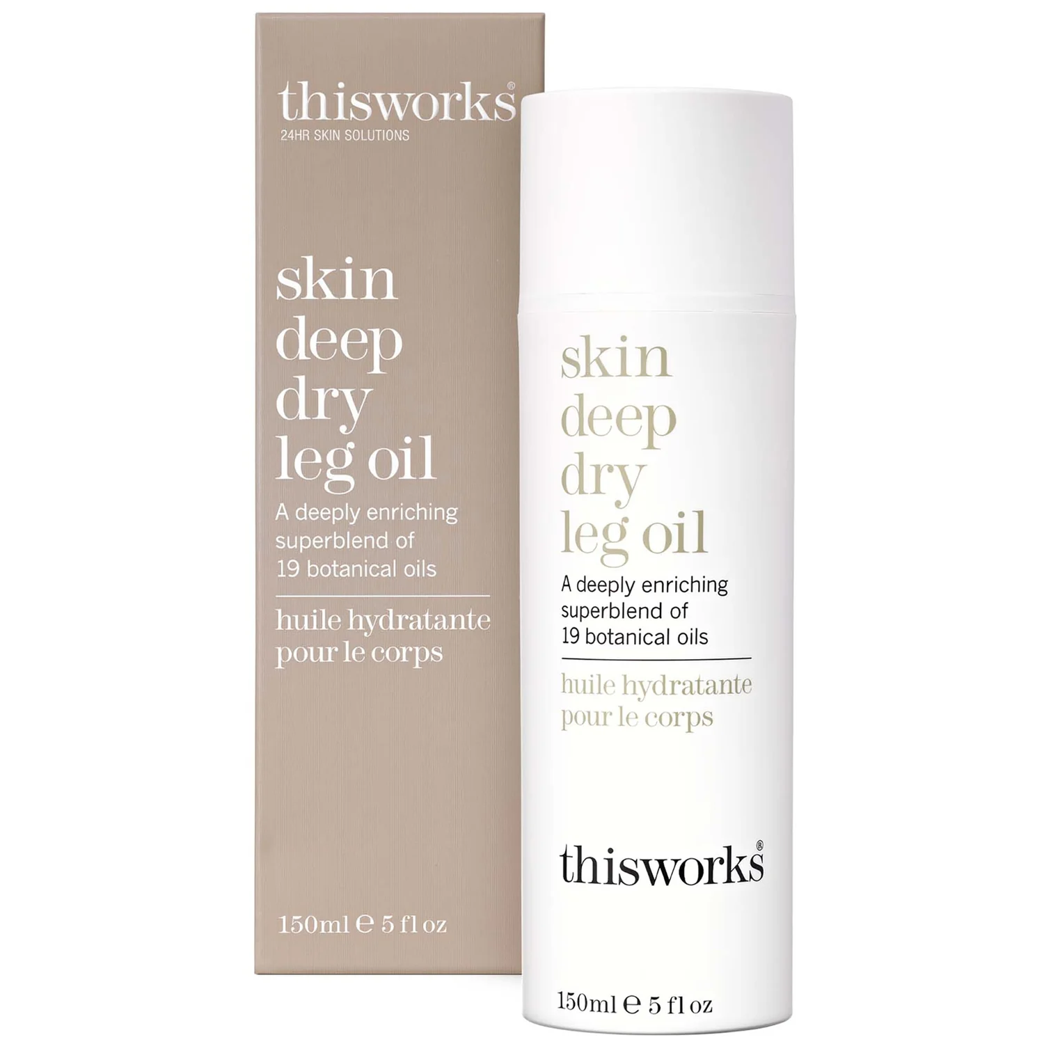 this works Skin Deep Dry Leg Oil 150ml