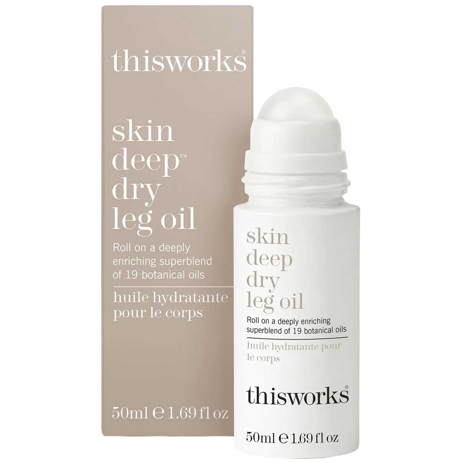 this works Skin Deep Dry Leg Oil 50ml Roller