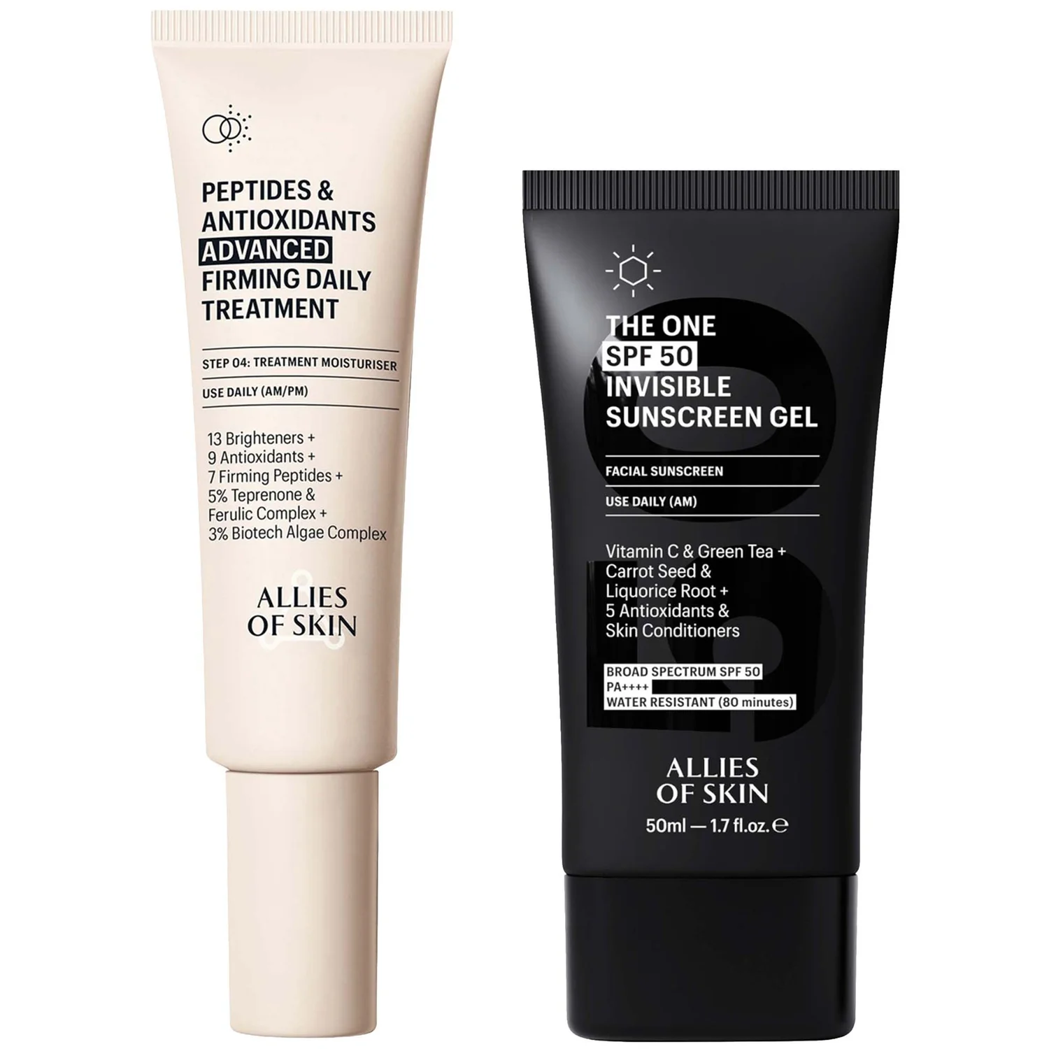 Allies of Skin Clinical Firming Peptide Moisturizer & Invisible SPF Duo (Worth $170)