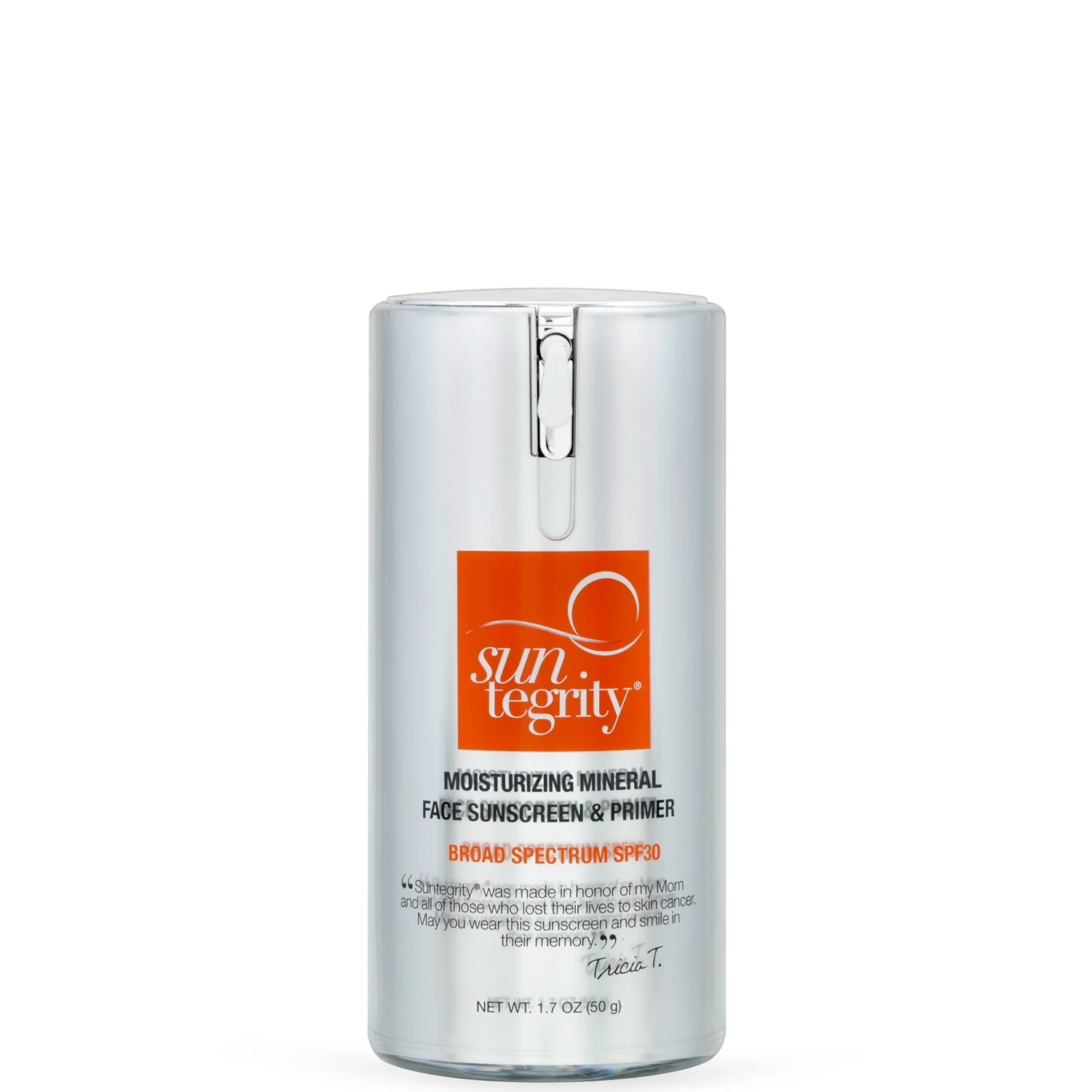Suntegrity Skincare Moisturizing Face Sunscreen and Primer SPF 30 (1.7 oz.)