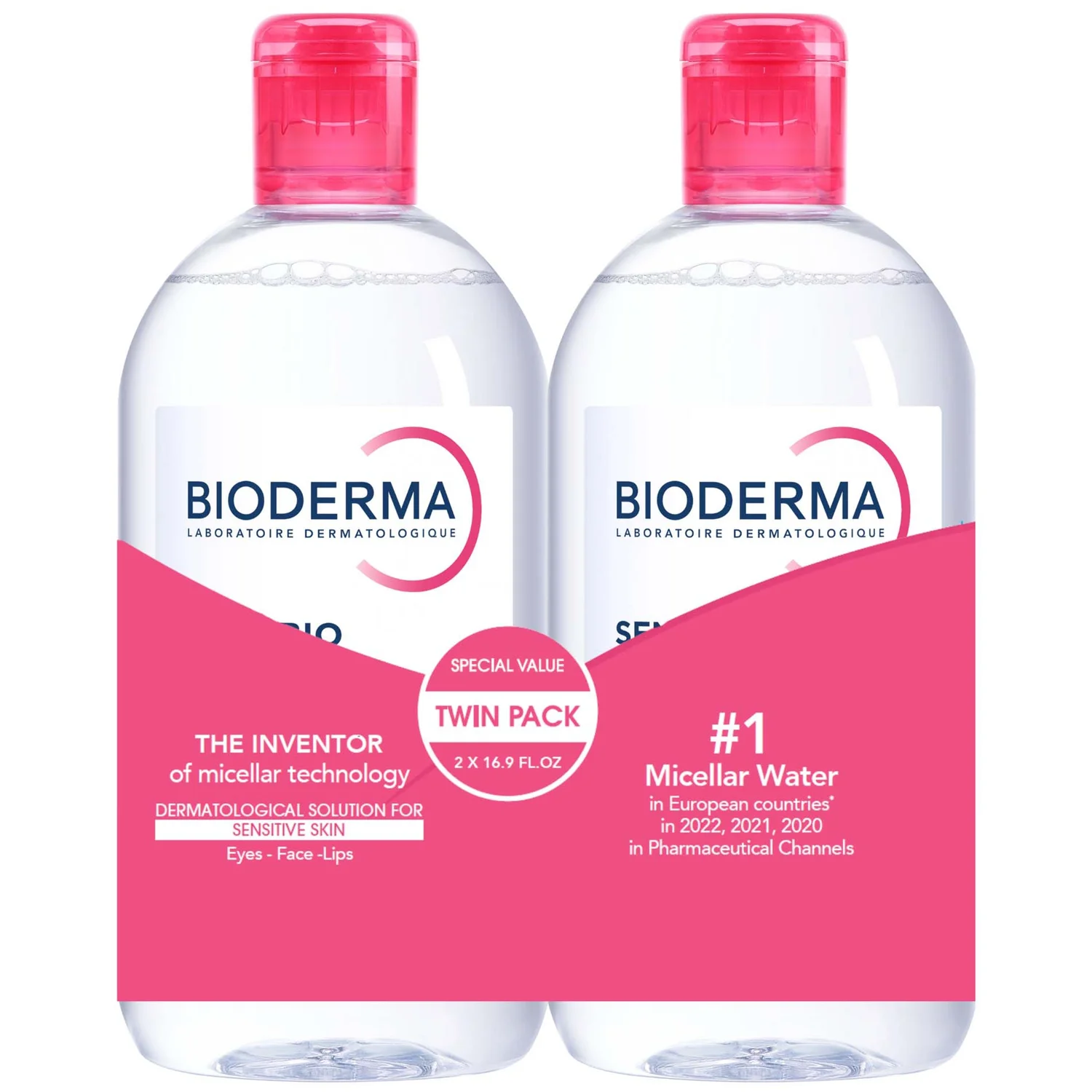 Bioderma Sensibio H2O Micellar Water Duo 16.9 oz (Worth $40.00)