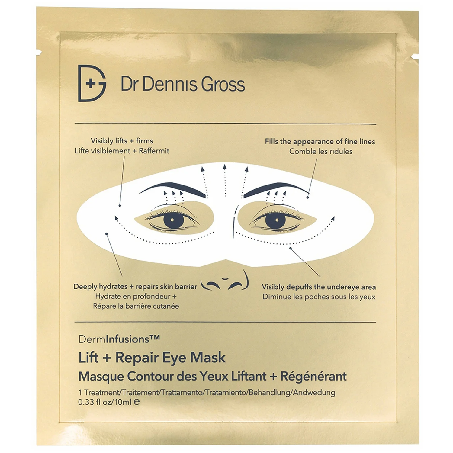 Dr Dennis Gross DermInfusions Lift and Repair Eye Mask, 1 Treatment
