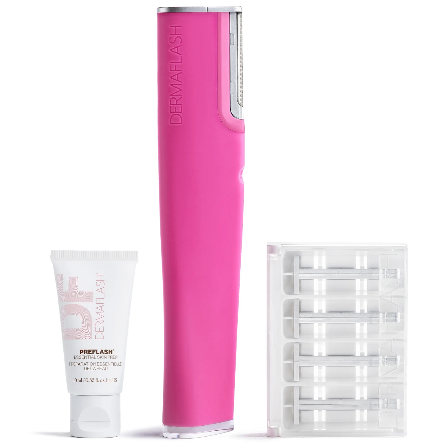 DERMAFLASH Luxe+ Advanced Sonic Dermaplaning and Peach Fuzz Removal Pop Pink