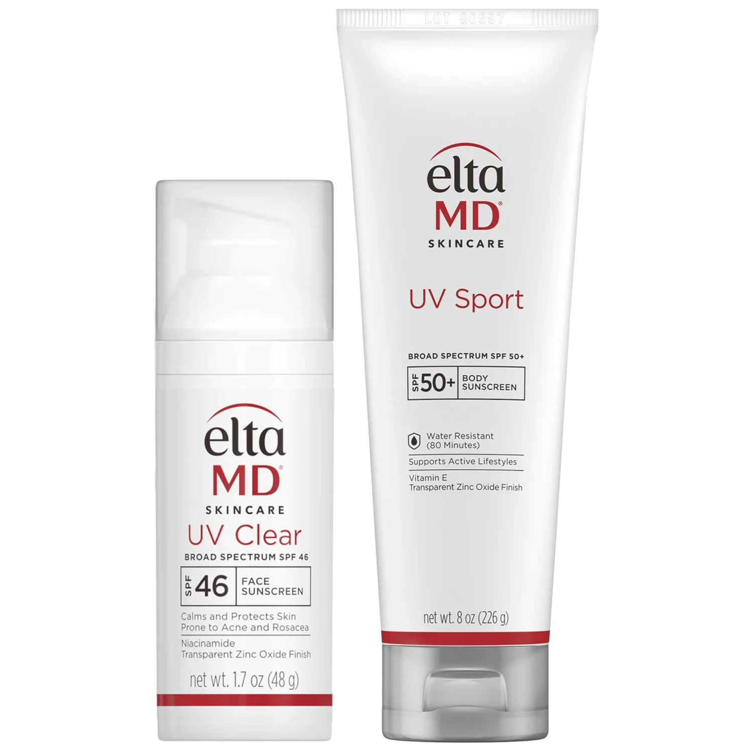 EltaMD UV Sport + UV Clear Untinted Duo ($106 Value)